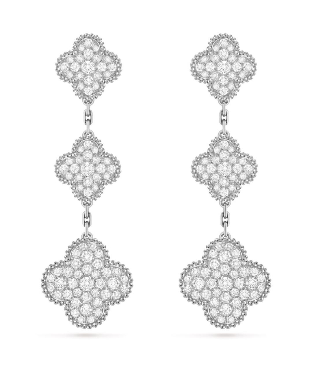 VAN CLEEF & ARPELS Серебряные серьги из белого золота, фото 4