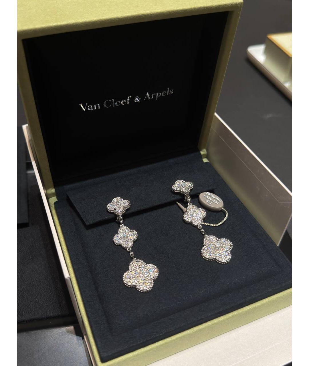 VAN CLEEF & ARPELS Серебряные серьги из белого золота, фото 2