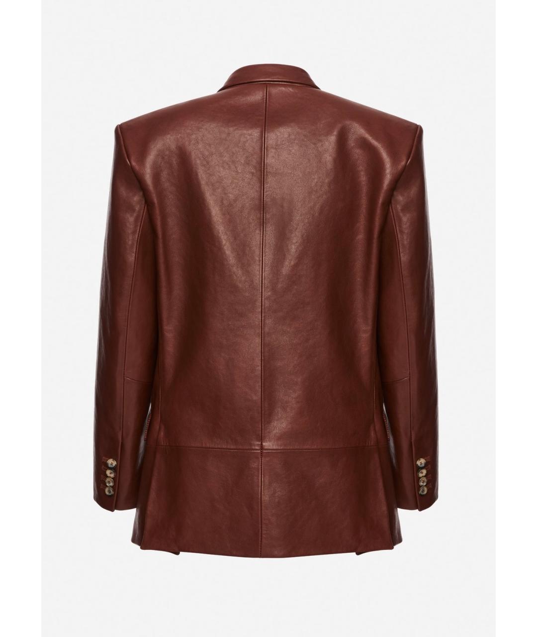 MAGDA BUTRYM Коричневый кожаный жакет/пиджак, фото 3