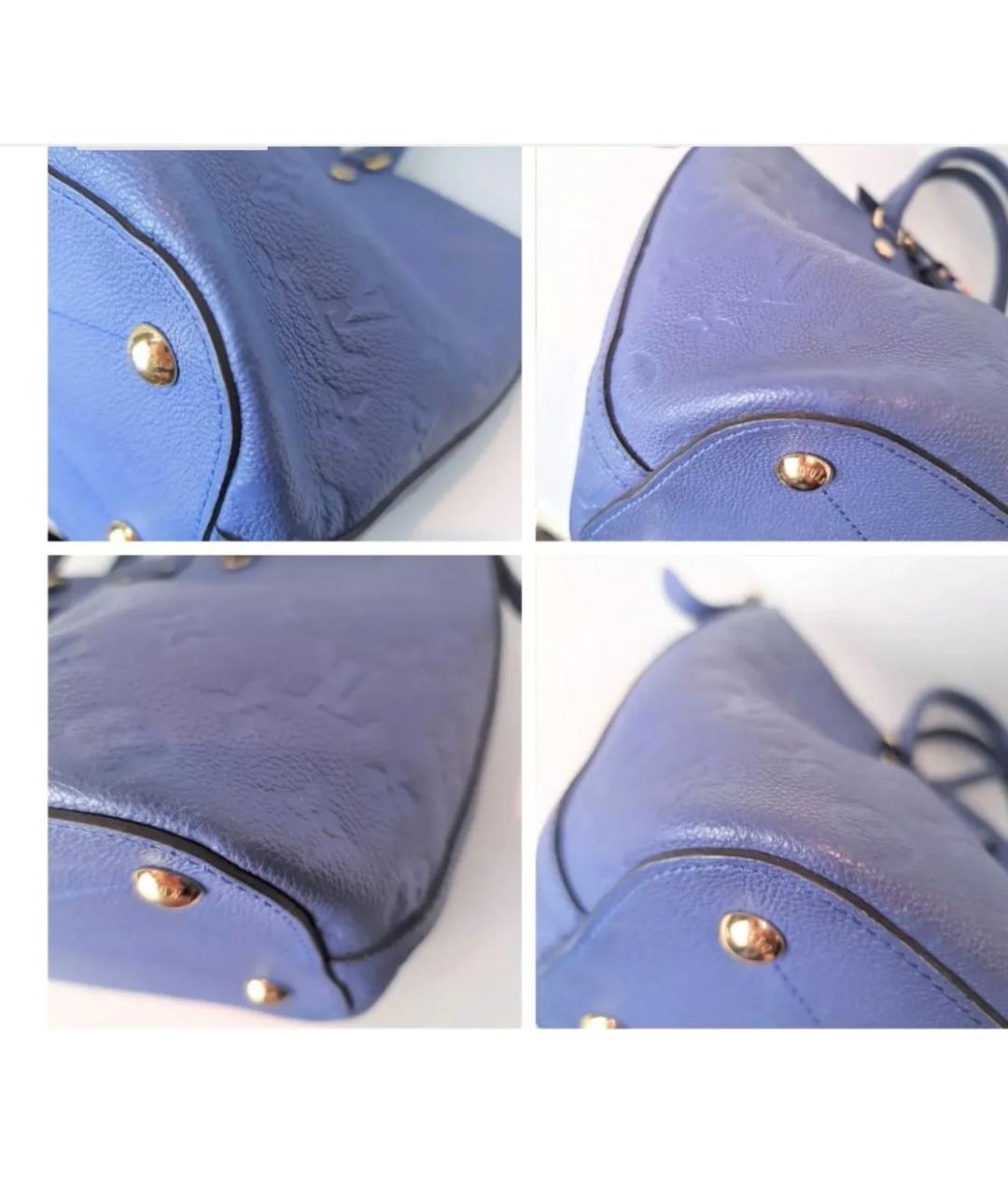 LOUIS VUITTON Голубая кожаная сумка через плечо, фото 4