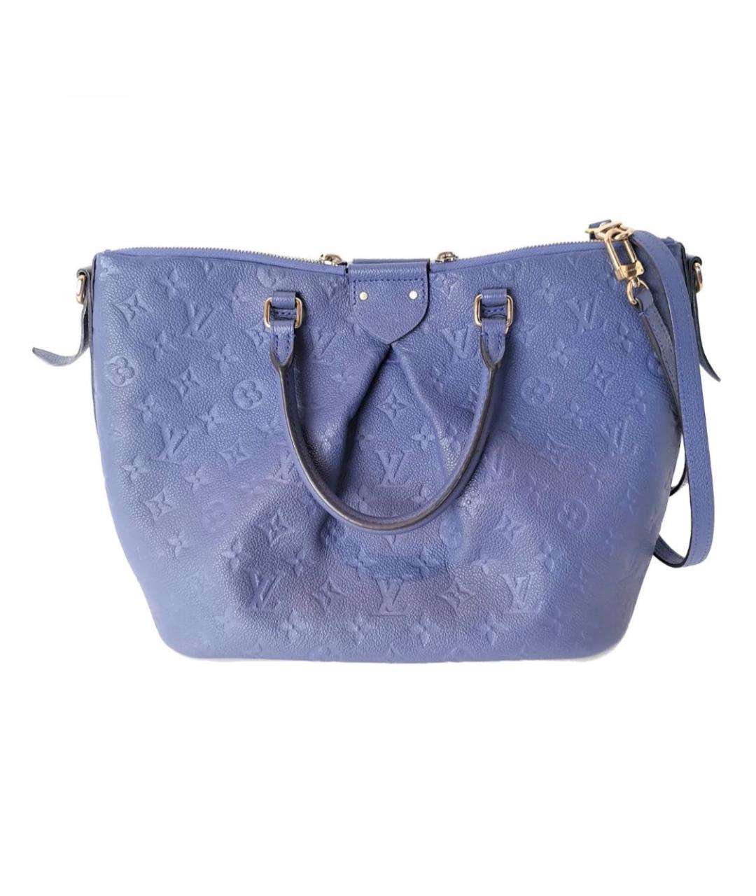 LOUIS VUITTON Голубая кожаная сумка через плечо, фото 5