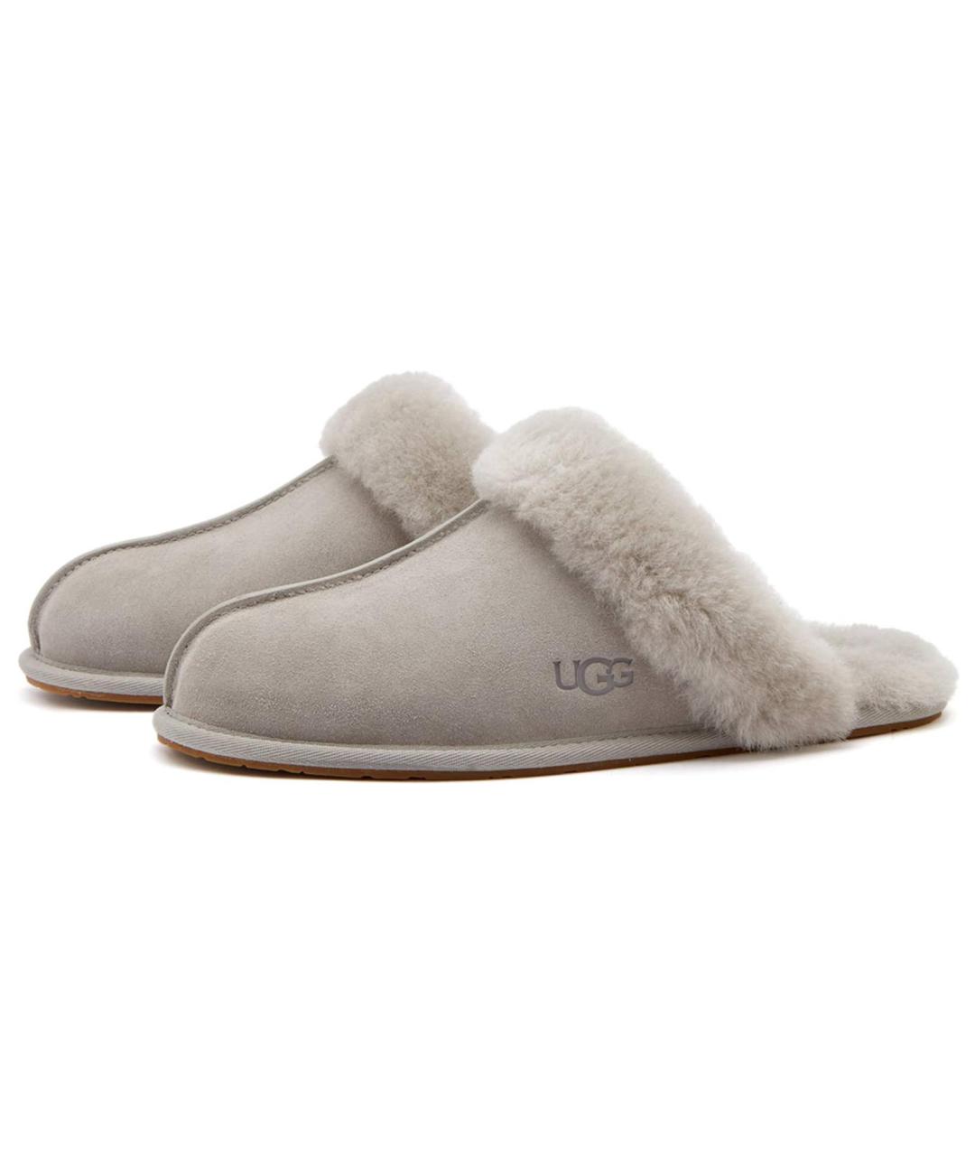 UGG AUSTRALIA Серые нубуковые мюли, фото 2