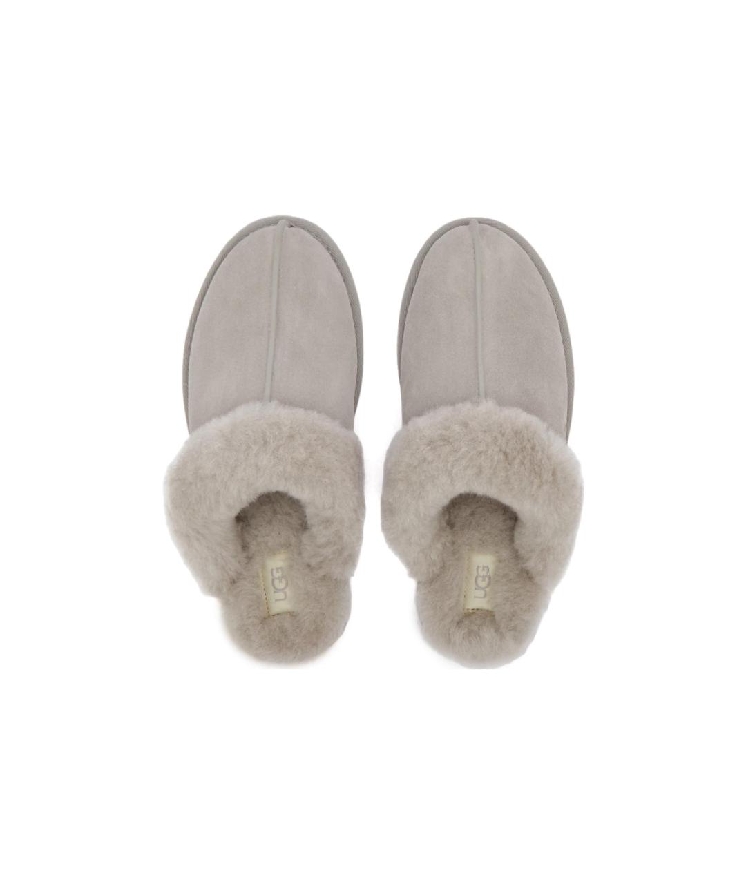 UGG AUSTRALIA Серые нубуковые мюли, фото 3