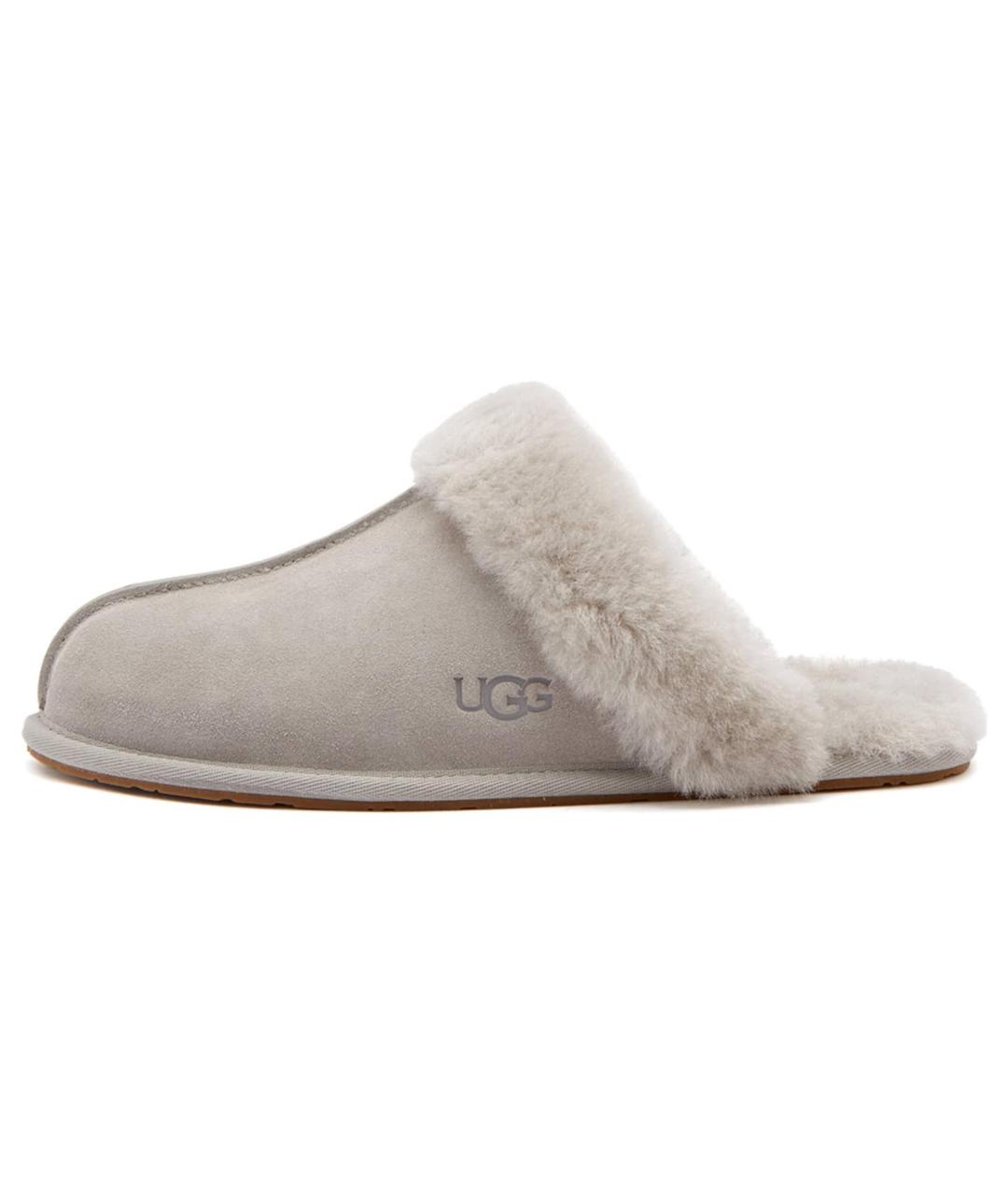 UGG AUSTRALIA Серые нубуковые мюли, фото 5
