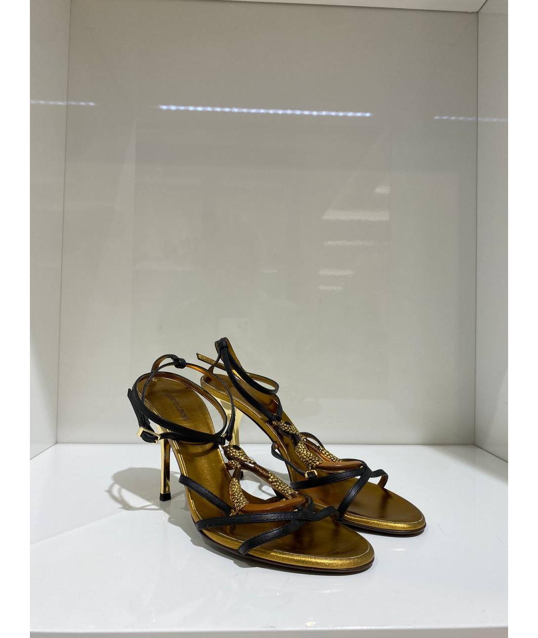 ROBERTO CAVALLI Мульти кожаные босоножки, фото 4