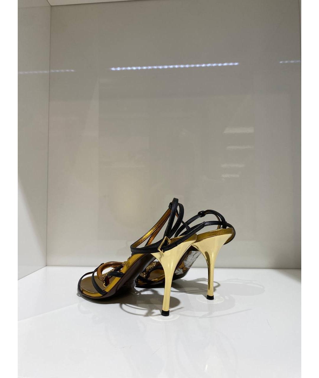 ROBERTO CAVALLI Мульти кожаные босоножки, фото 3