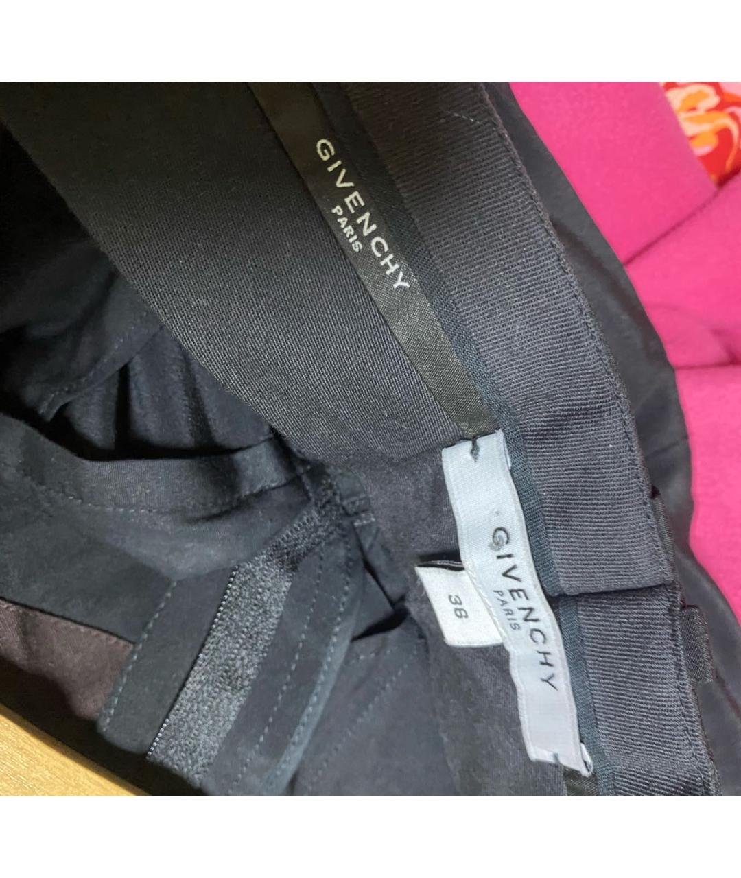 GIVENCHY Черные шелковые прямые брюки, фото 4