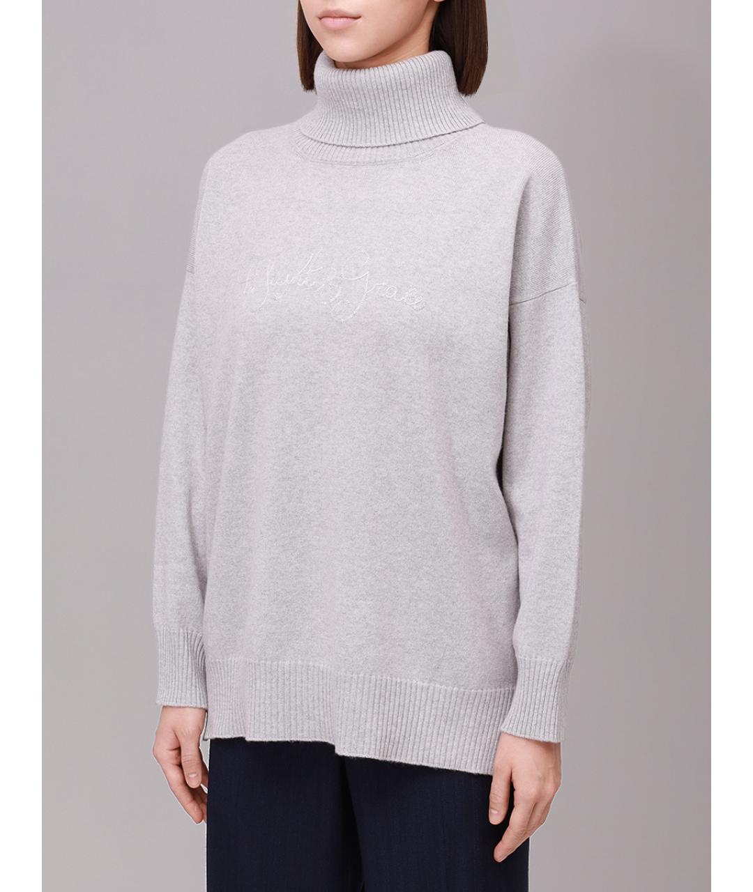 PANICALE Серый шерстяной джемпер / свитер, фото 4