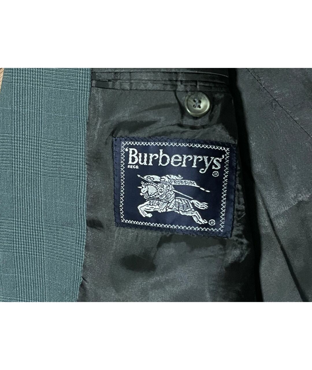 BURBERRY VINTAGE Зеленый шерстяной пиджак, фото 5