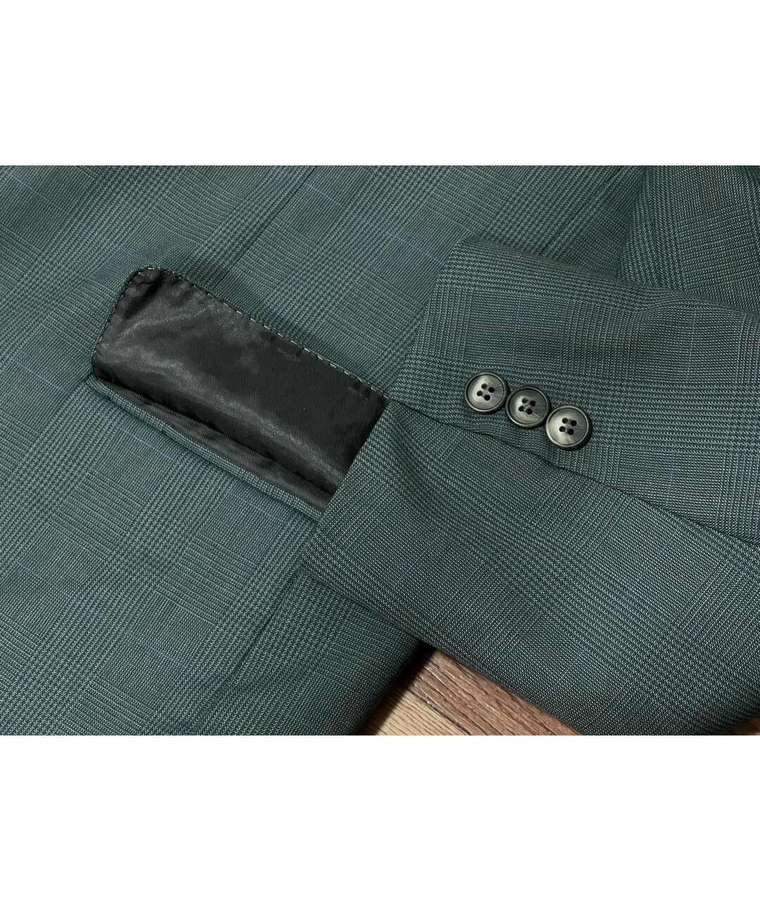 BURBERRY VINTAGE Зеленый шерстяной пиджак, фото 3