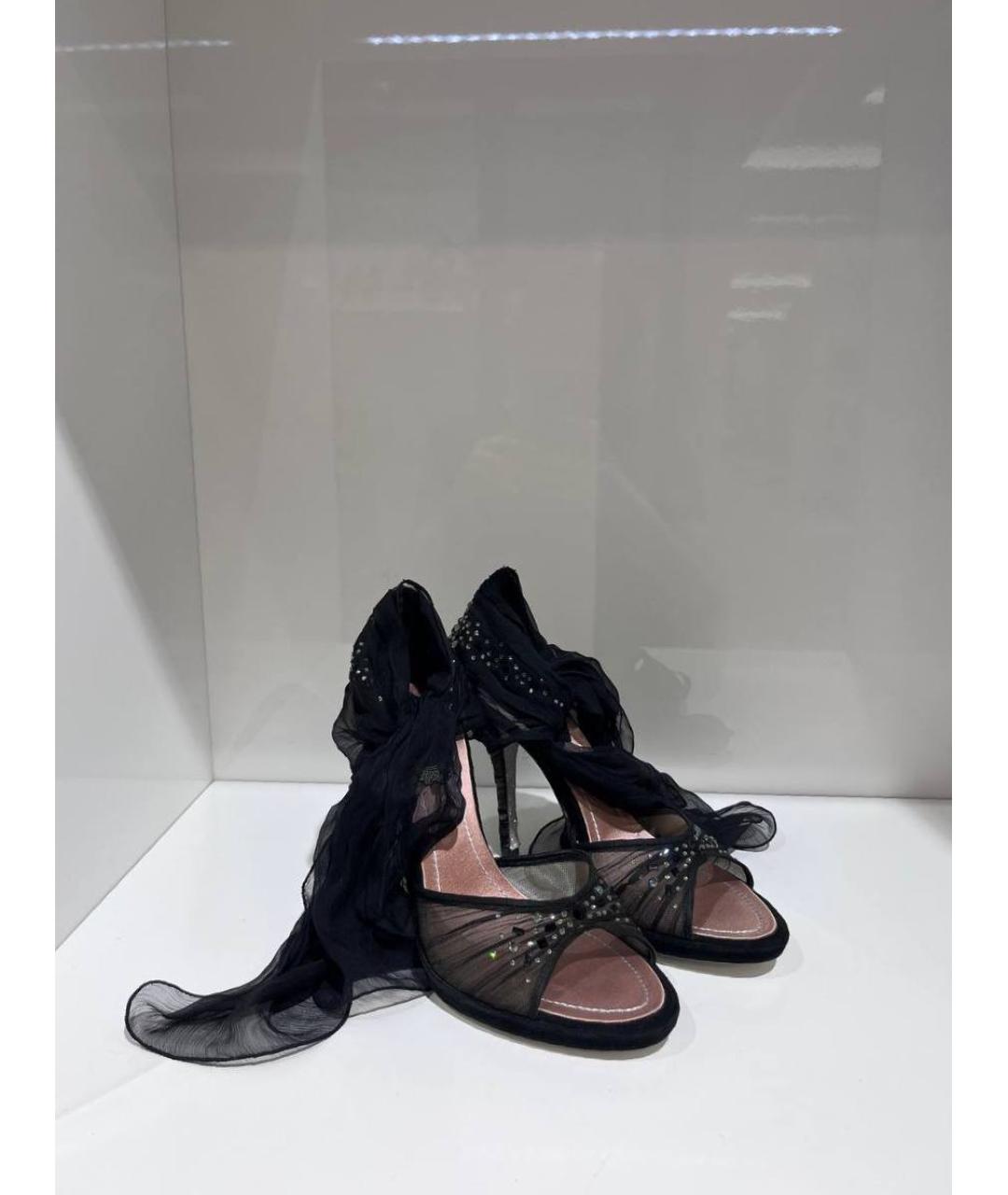 RENE CAOVILLA Черные босоножки, фото 4