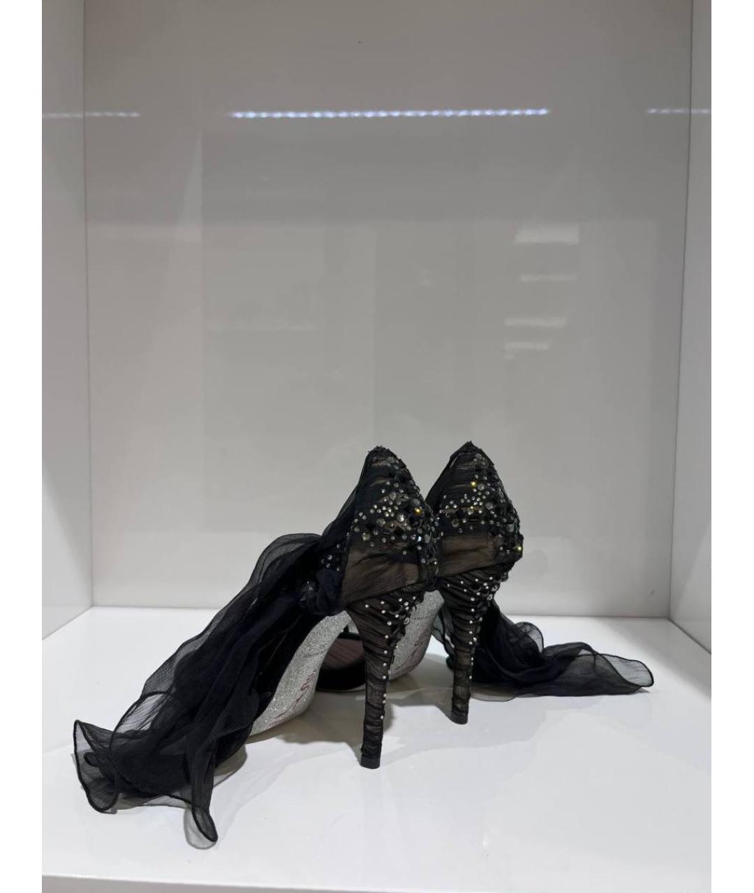 RENE CAOVILLA Черные босоножки, фото 3