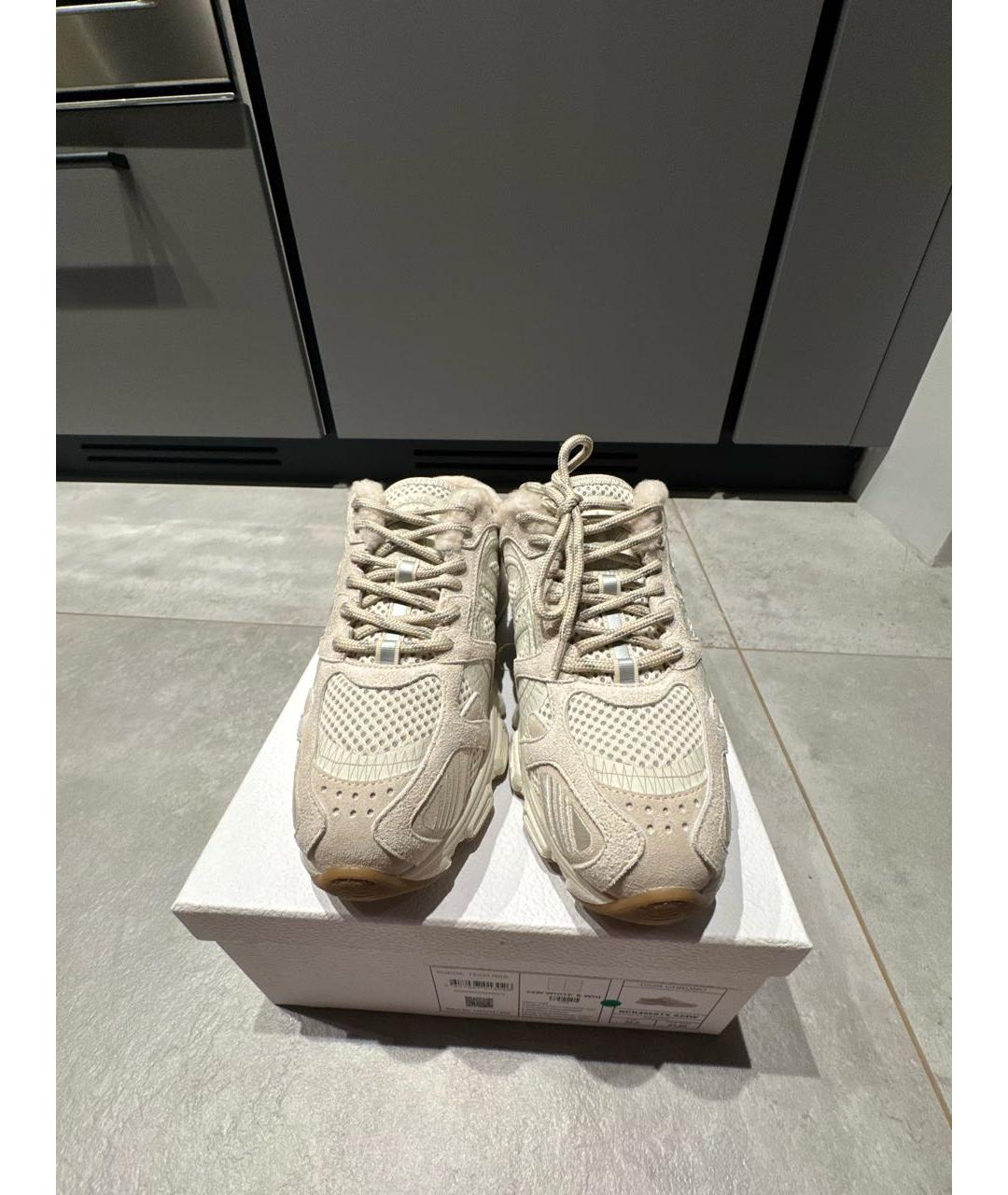 CHRISTIAN DIOR Бежевые замшевые кроссовки, фото 2