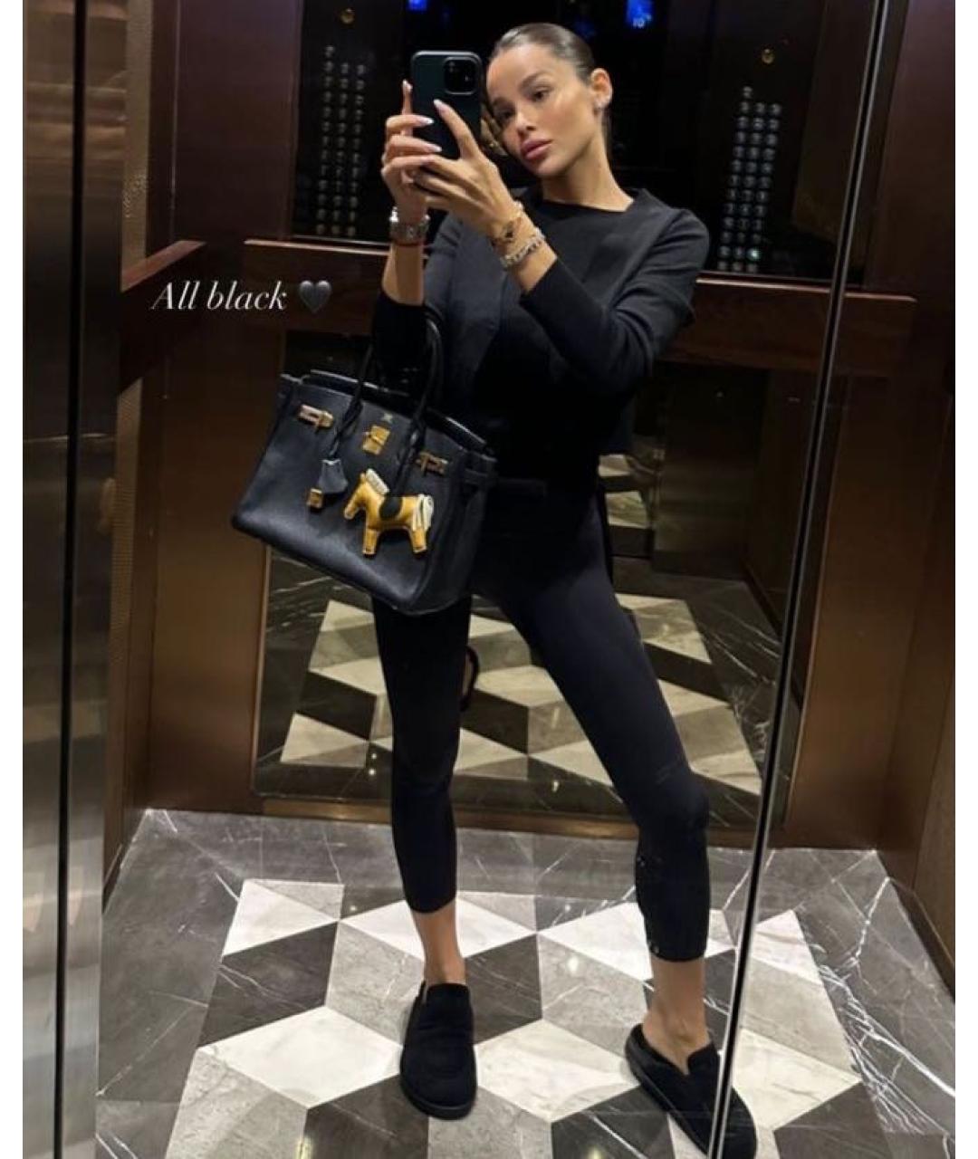 HERMES Черные мюли, фото 8