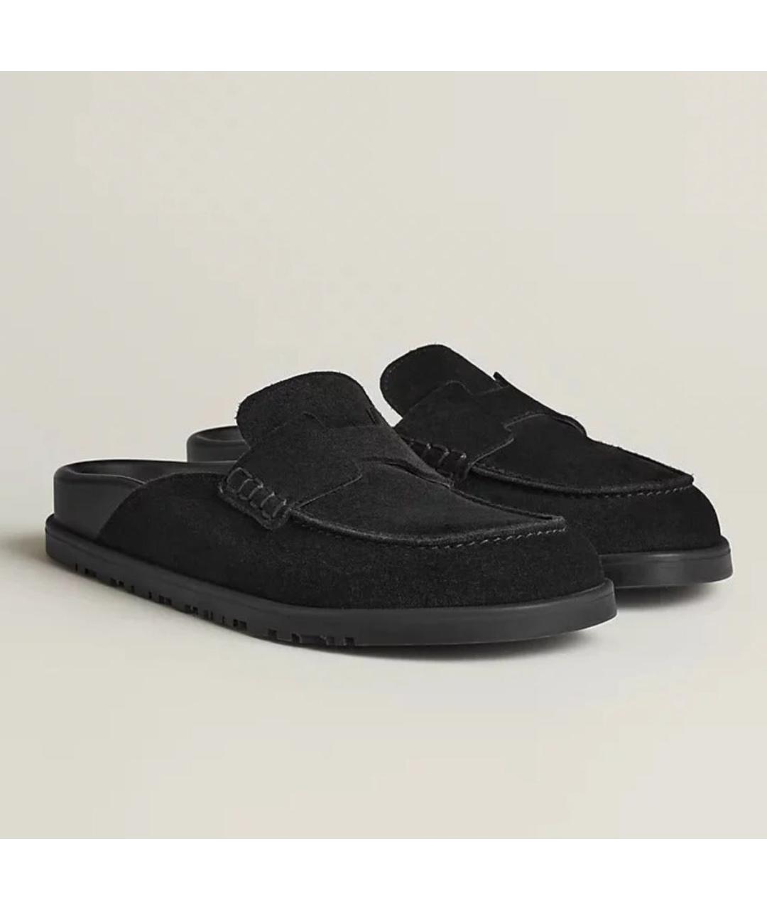 HERMES Черные мюли, фото 9