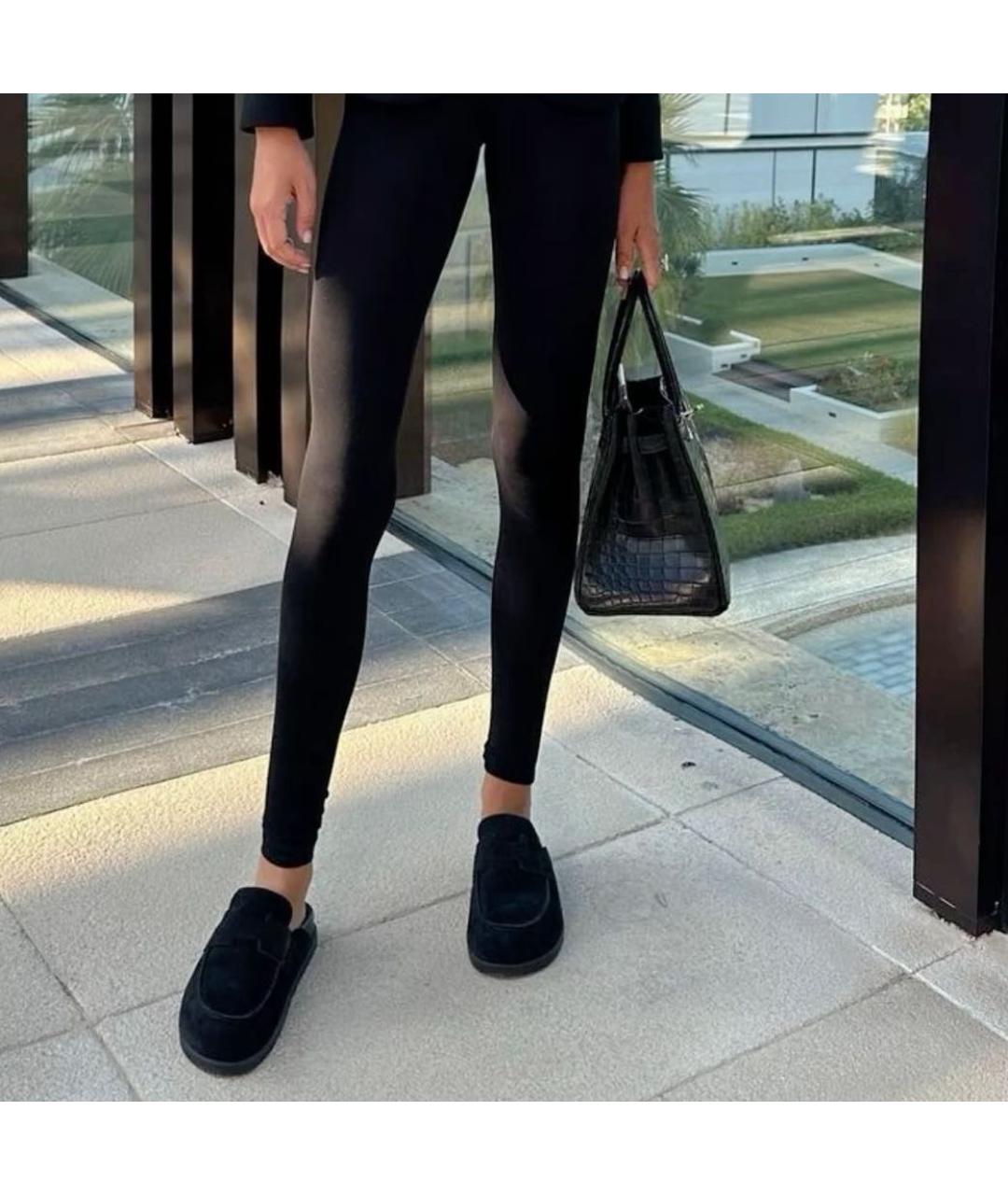 HERMES Черные мюли, фото 5