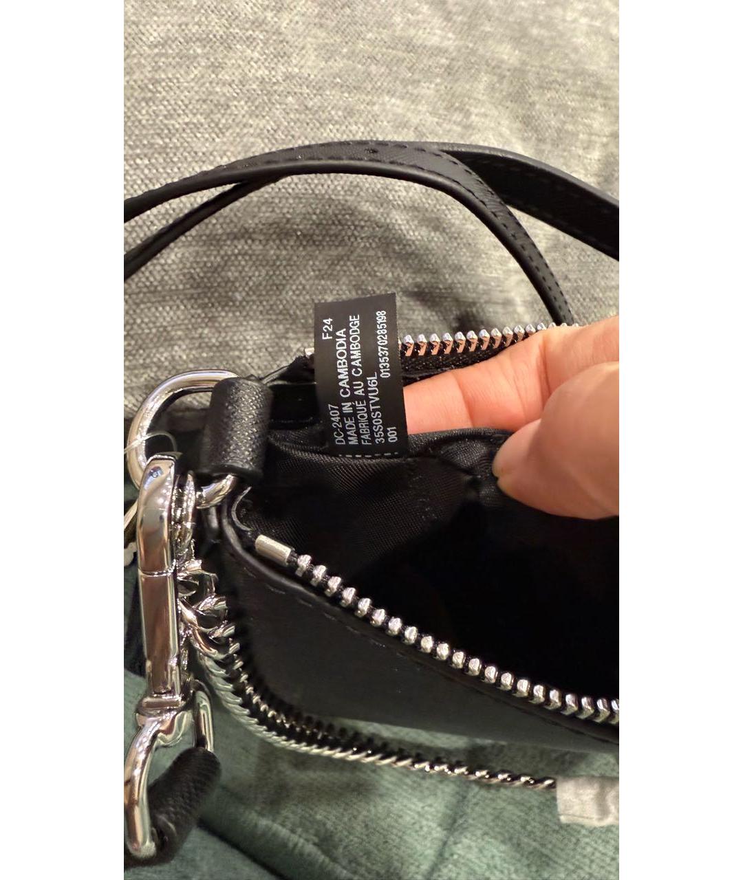 MICHAEL KORS Черная кожаная сумка через плечо, фото 4