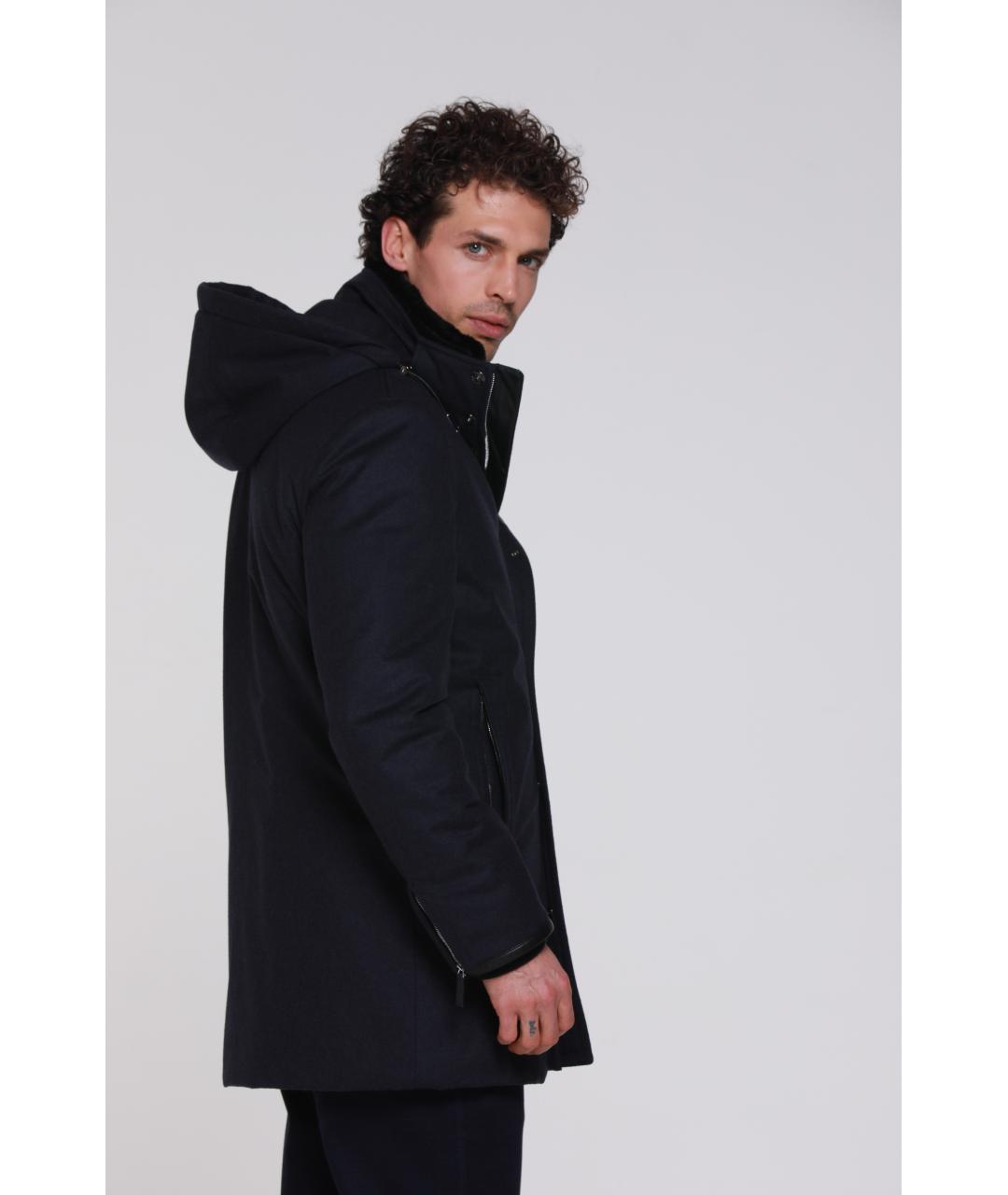 MASSIMO SFORZA Черная вискозная парка, фото 5