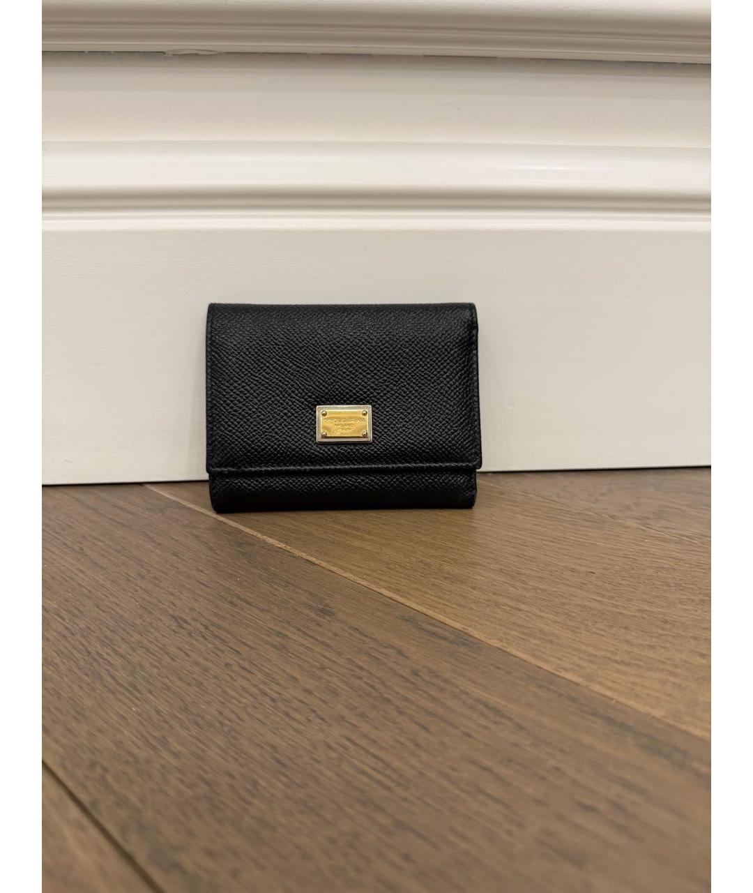 DOLCE&GABBANA Черный кожаный кошелек, фото 7