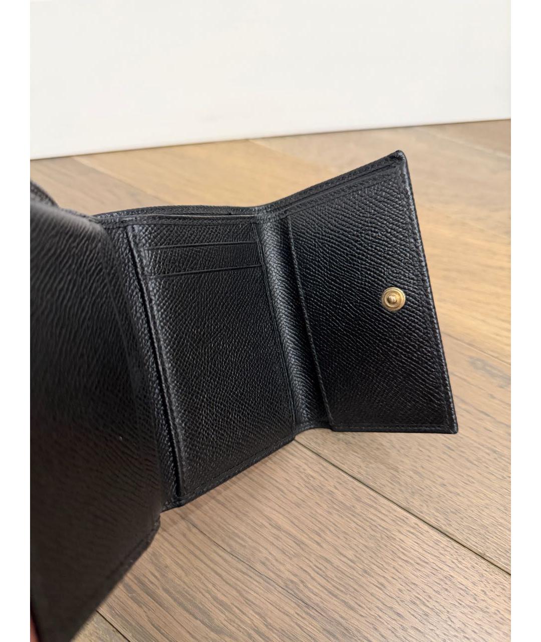 DOLCE&GABBANA Черный кожаный кошелек, фото 4
