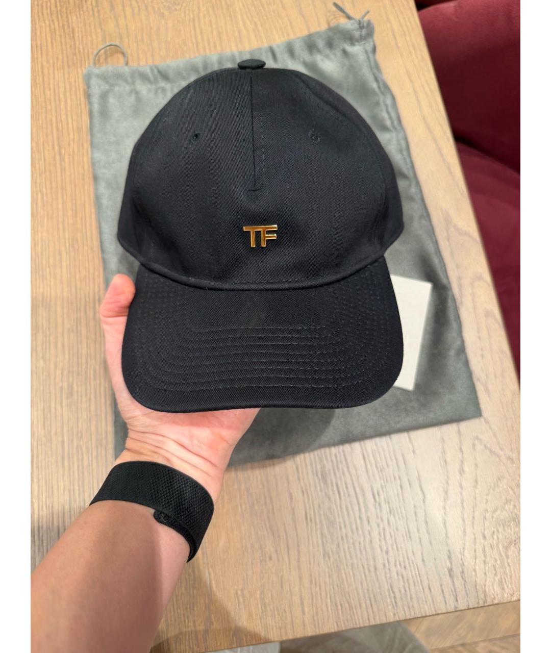 TOM FORD Черная хлопковая кепка, фото 3