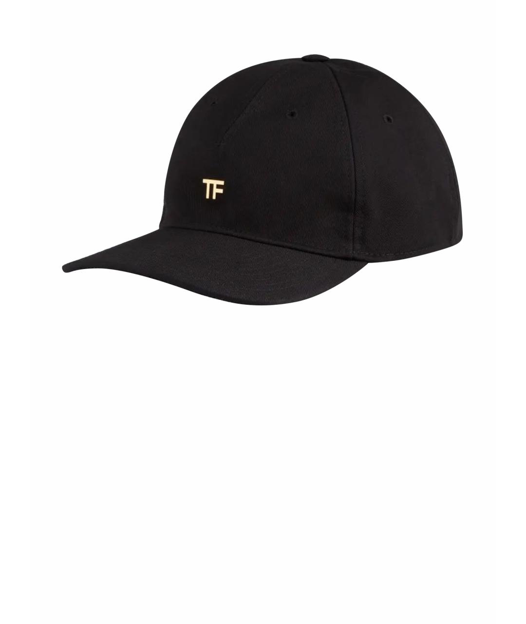 TOM FORD Черная хлопковая кепка, фото 1