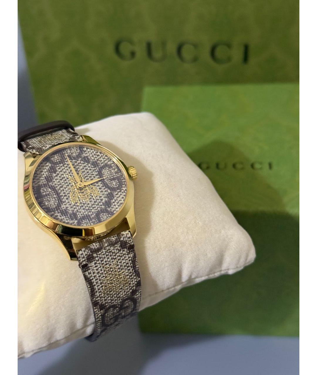 GUCCI Коричневые стальные часы, фото 2