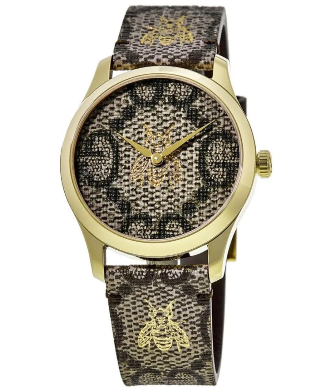 GUCCI Коричневые стальные часы, фото 1