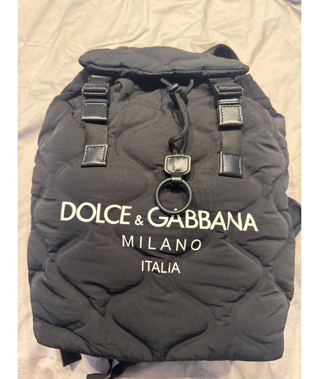 DOLCE&GABBANA Черный тканевый рюкзак, фото 2