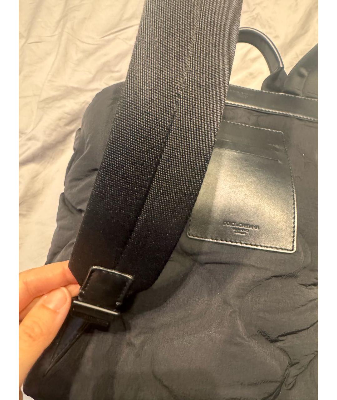 DOLCE&GABBANA Черный тканевый рюкзак, фото 7