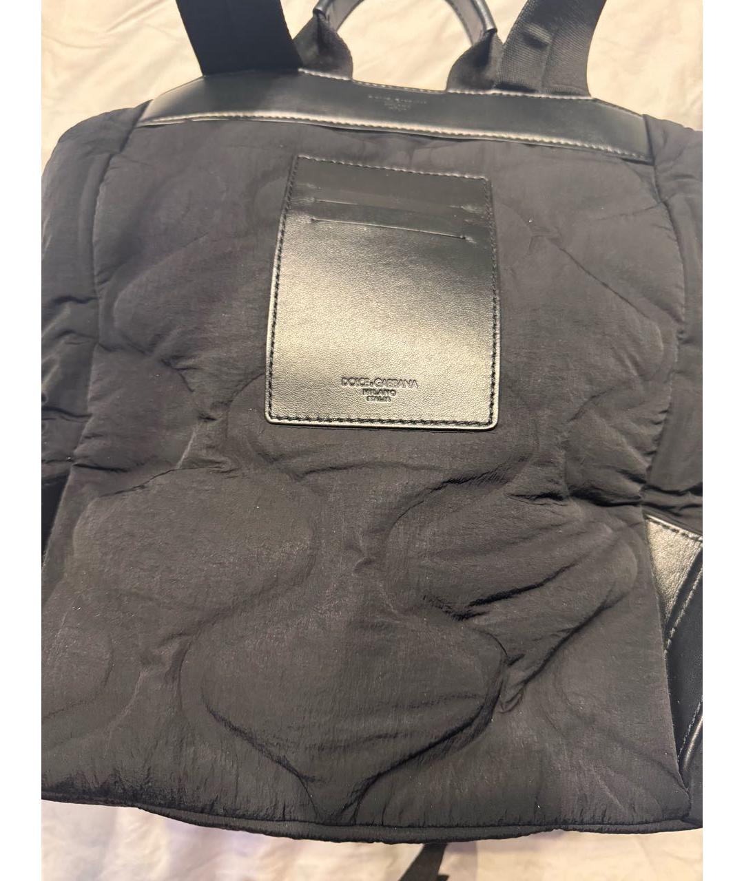 DOLCE&GABBANA Черный тканевый рюкзак, фото 4