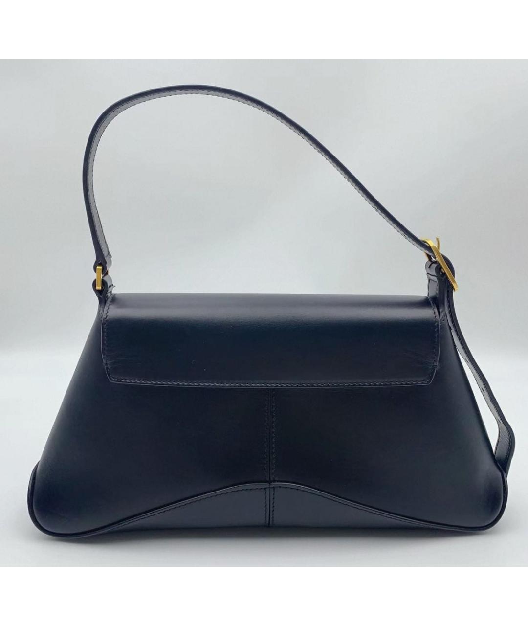 BALENCIAGA Черная кожаная сумка через плечо, фото 4