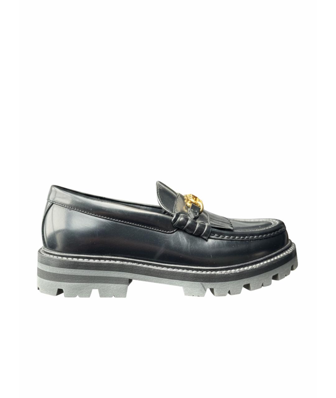 CELINE Черные кожаные лоферы, фото 1