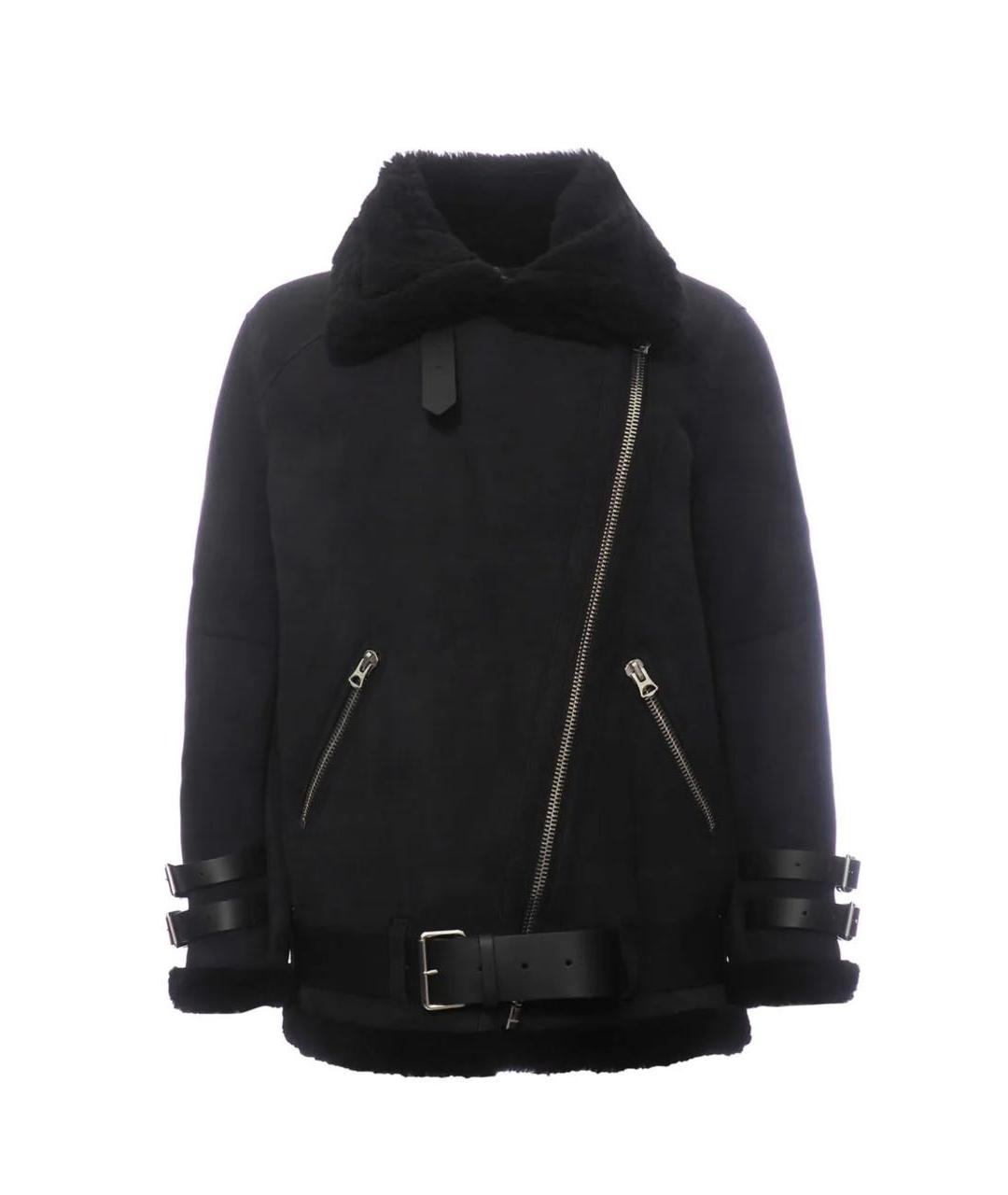 ACNE STUDIOS Черная кожаная дубленка, фото 1