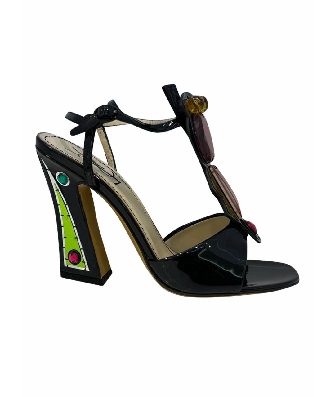 SAINT LAURENT Мульти кожаные босоножки, фото 1