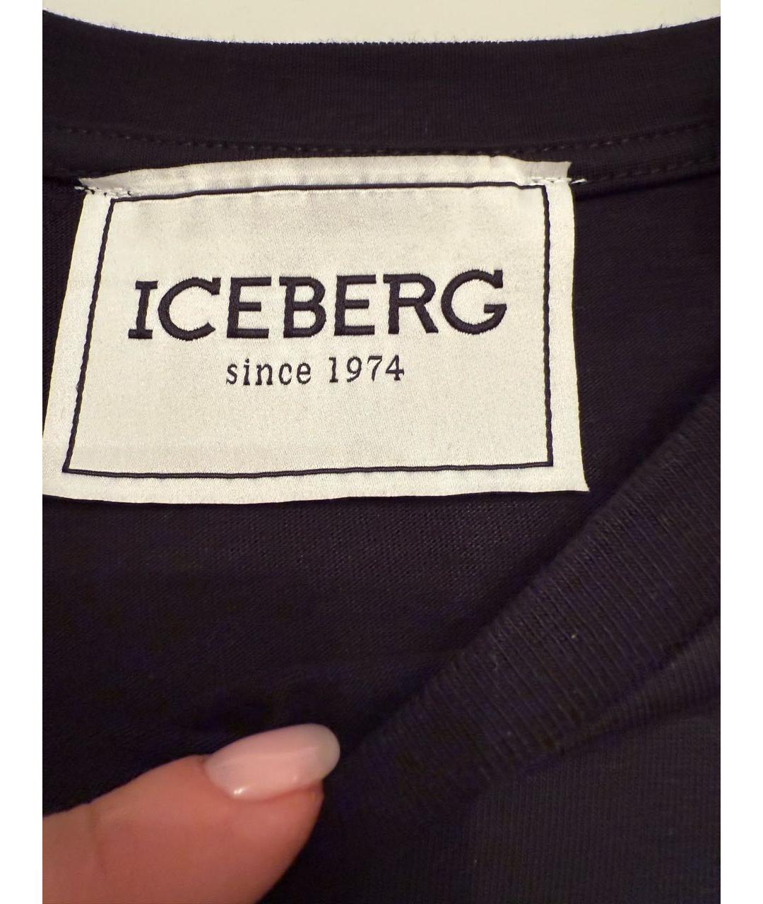 ICEBERG Черная хлопковая футболка, фото 2