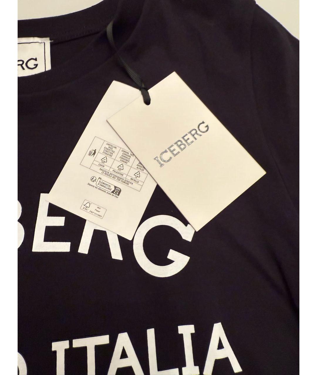 ICEBERG Черная хлопковая футболка, фото 4