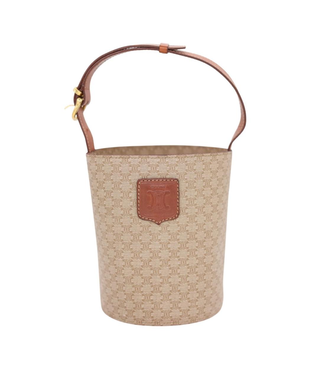 CELINE Бежевая сумка с короткими ручками, фото 9