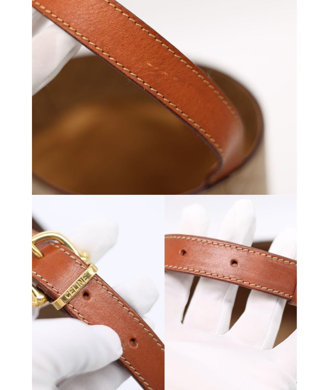 CELINE Бежевая сумка с короткими ручками, фото 5