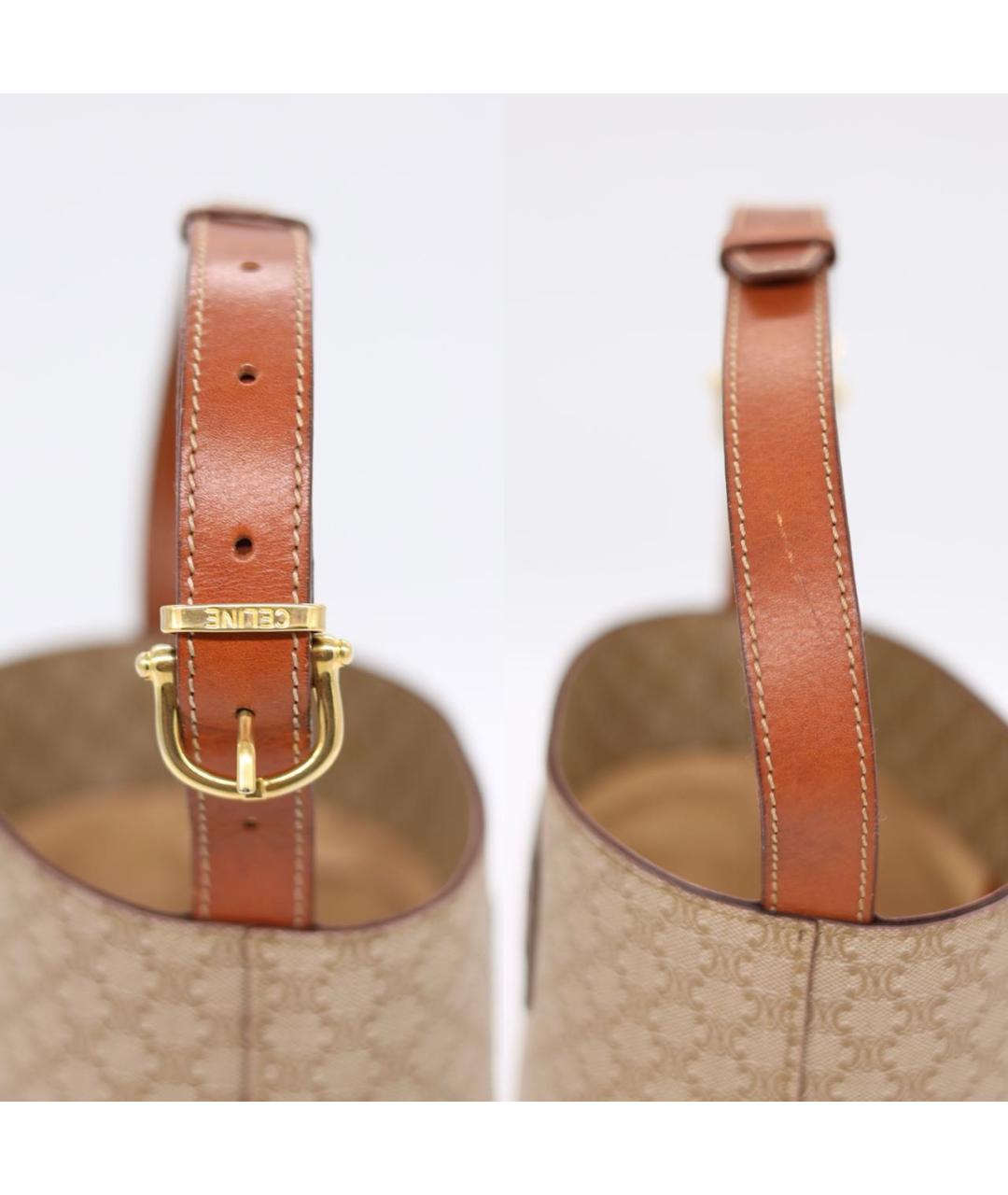 CELINE Бежевая сумка с короткими ручками, фото 4