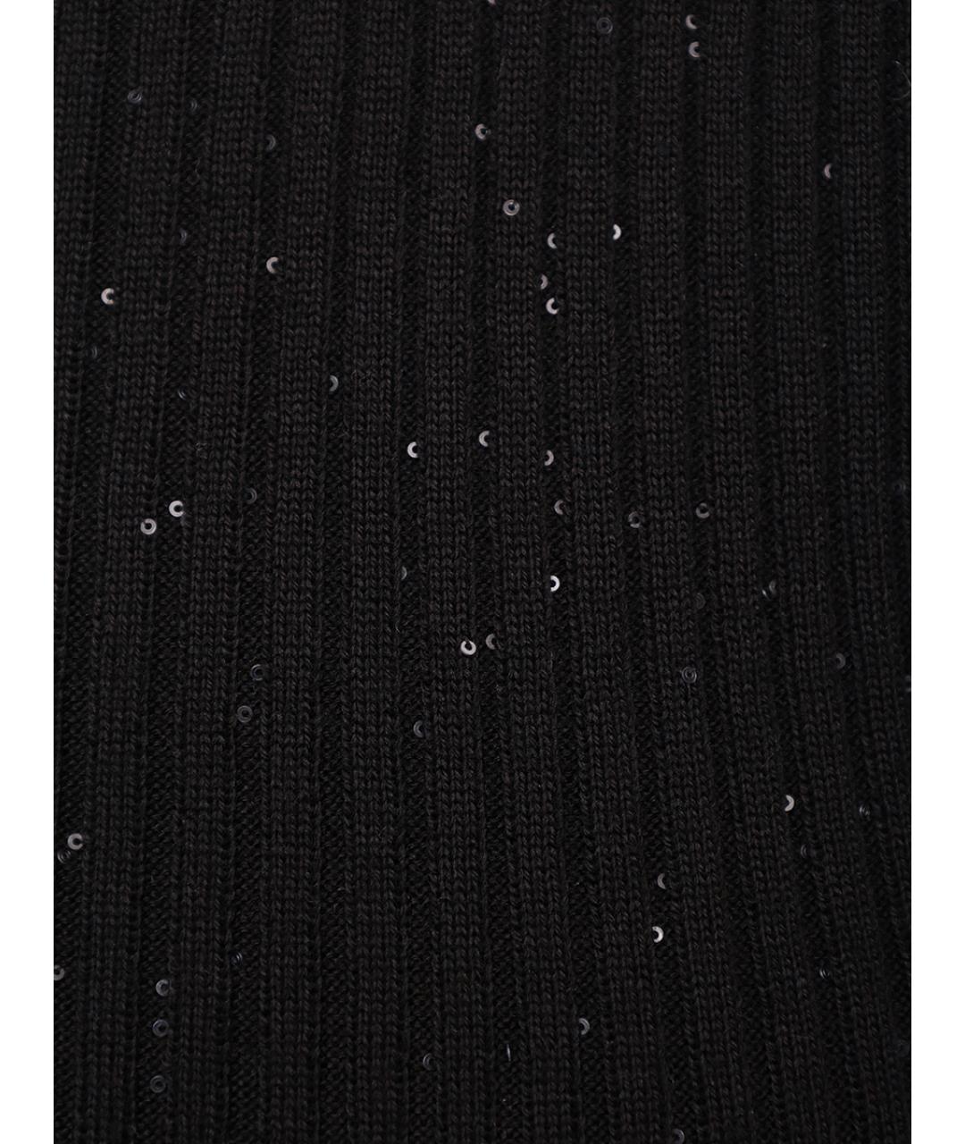 PANICALE Черный шерстяной джемпер / свитер, фото 6