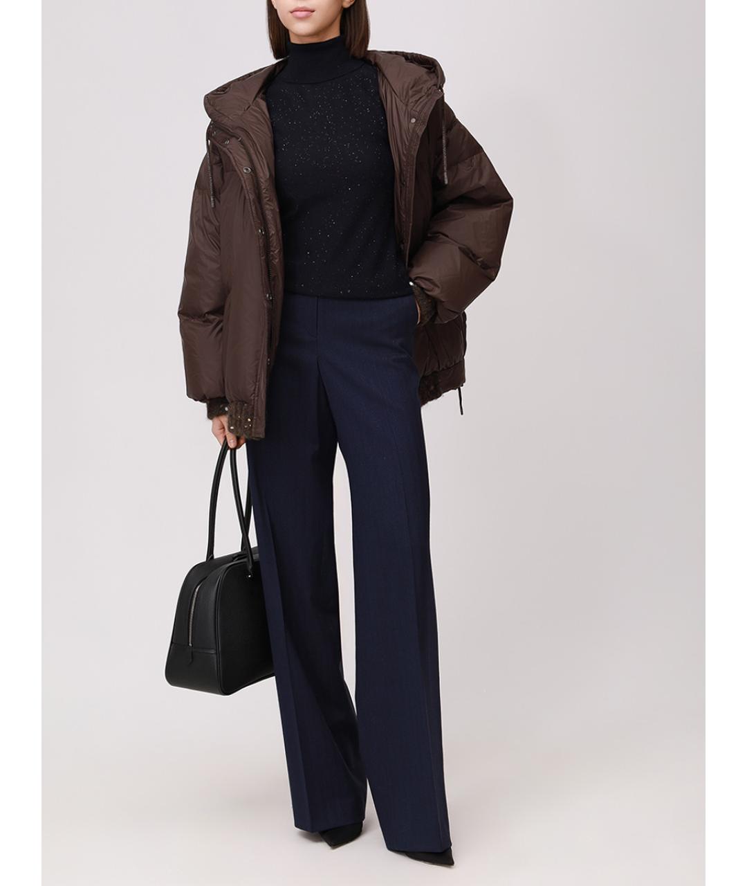 PANICALE Темно-синяя шерстяная водолазка, фото 2