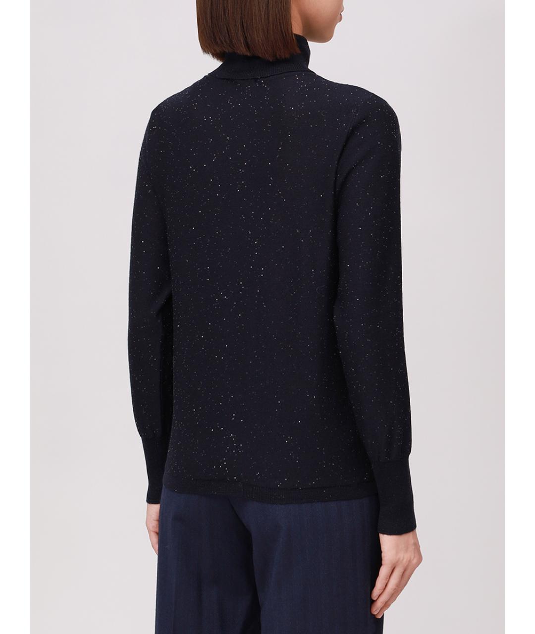 PANICALE Темно-синяя шерстяная водолазка, фото 3