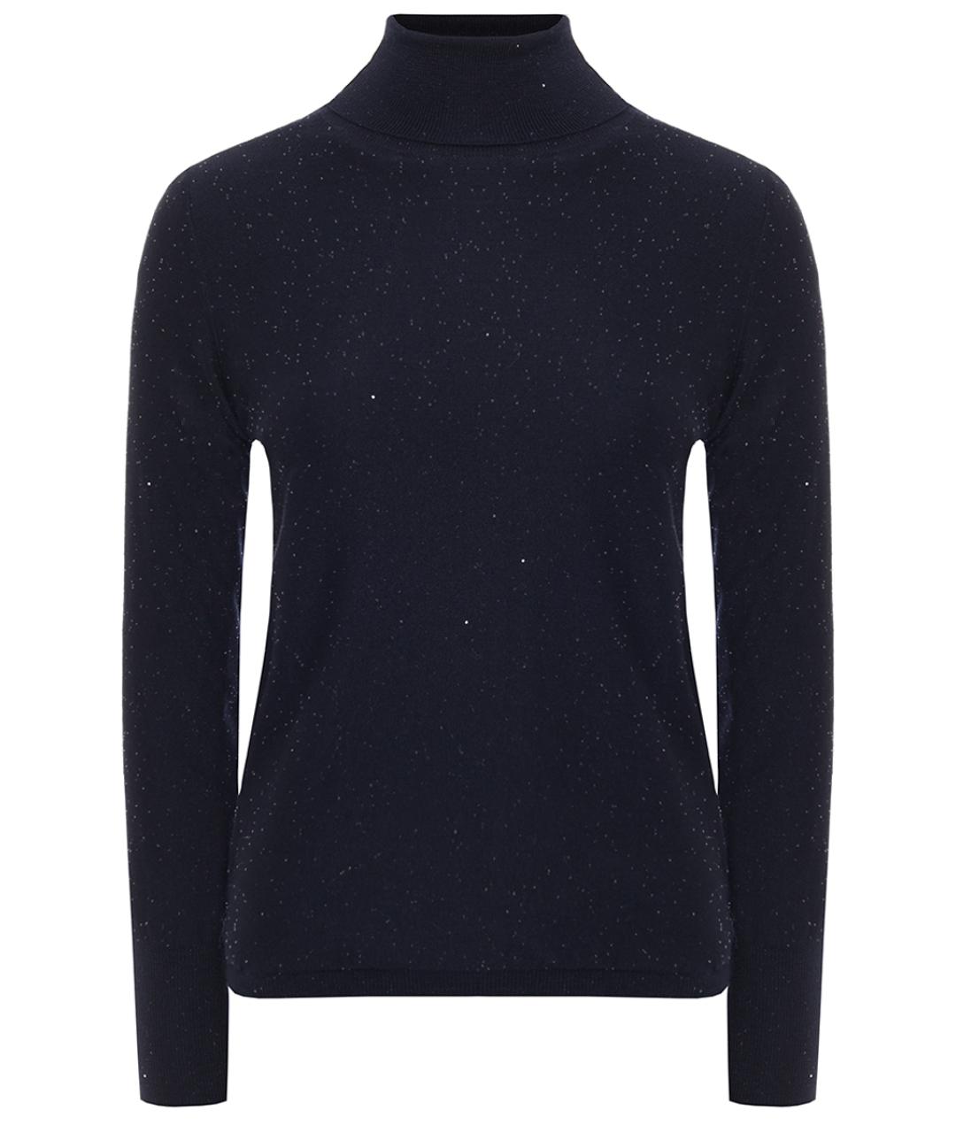 PANICALE Темно-синяя шерстяная водолазка, фото 1