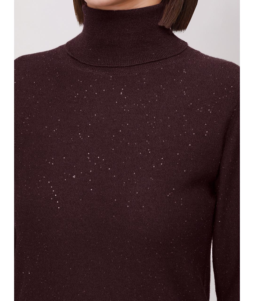PANICALE Бордовая шерстяная водолазка, фото 5