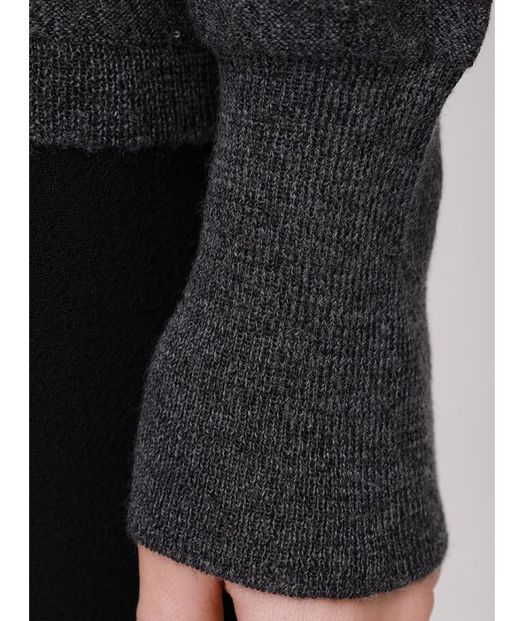PANICALE Серая шерстяная водолазка, фото 6