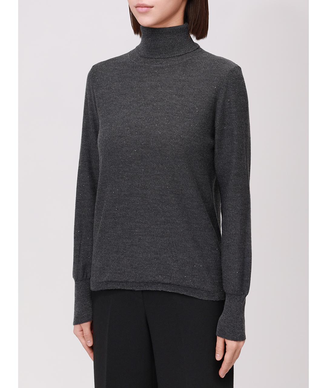 PANICALE Серая шерстяная водолазка, фото 4