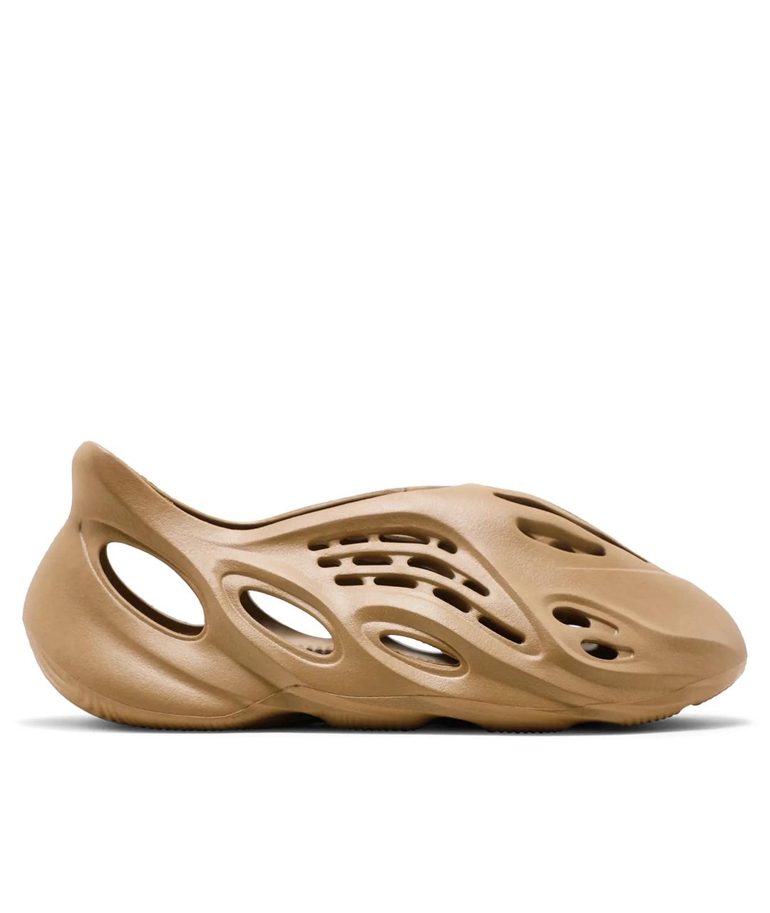 ADIDAS YEEZY Коричневые резиновые сандалии, фото 1