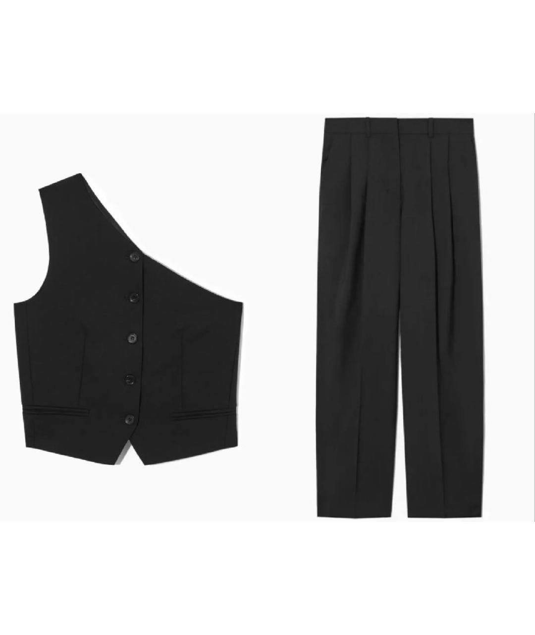 COS Черный шерстяной костюм с брюками, фото 5