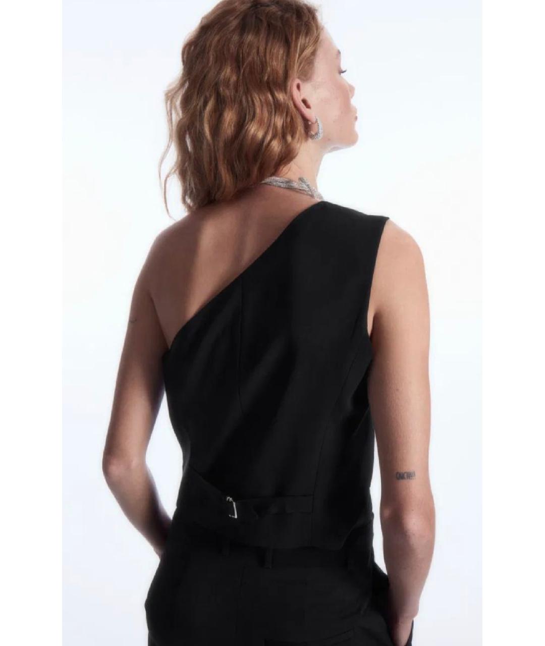 COS Черный шерстяной костюм с брюками, фото 4